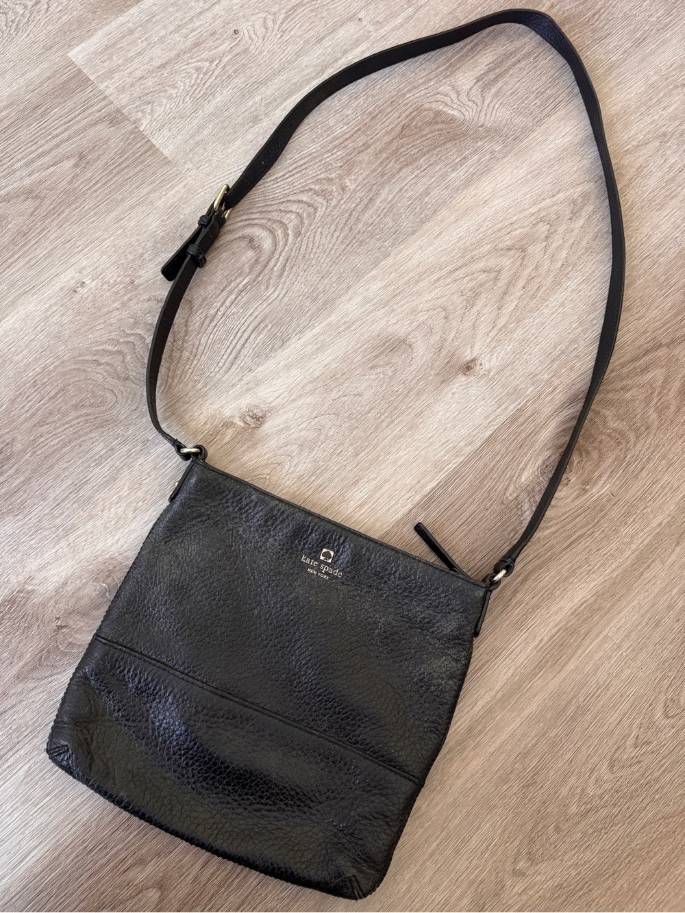Kate Spade Black Crossbody Bag Purse Pebbled Leather